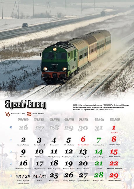 Kalendarz ścienny 2012 ze zdjęciami z Magistrali Podsudeckiej